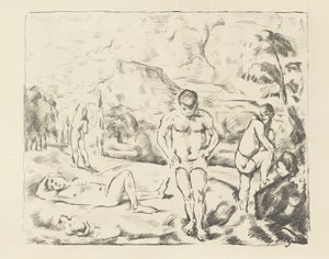 Die großen Badenden, 1896-97 von Paul Cézanne