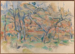 Bäume und Haus, Provence