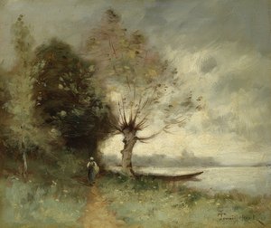 Ufer der Loire in der Nähe von Chouze
