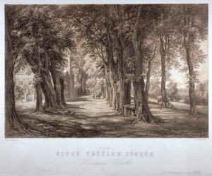 Die obere Terrassenallee, Hampstead Heath, London, um 1840 von Paul Gauci