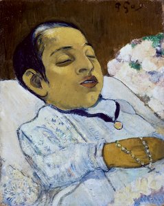 Atiti, totes Kind im Bett von Paul Gauguin
