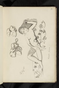 Avant et après - Zeichnung "Dékorative Person" von Paul Gauguin