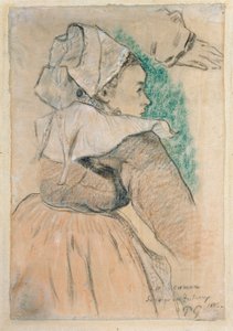 Bretonische Frau im rechten Profil, 1886 von Paul Gauguin