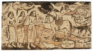 Umzug, aus der Suite der späten Holzschnittdrucke von Paul Gauguin
