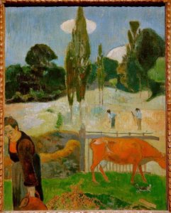 Die rote Kuh von Paul Gauguin