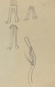Vier fantastische Formen [recto] von Paul Gauguin