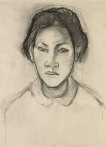 Kopf einer tahitianischen Frau