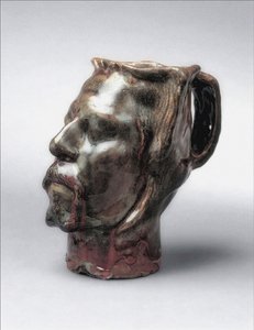 Krug in Form eines Kopfes. Selbstporträt, 1889 von Paul Gauguin