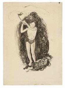 Mann mit einer Axt von Paul Gauguin