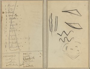 "Neige" (Schnee); Reiseroute [recto]