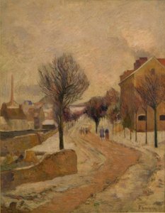 Pariser Vorort im Schnee