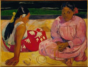 Tahitianische Frauen am Strand