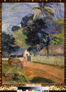 Landschaft. Ein Pferd auf einer Straße von Paul Gauguin