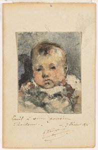 Porträt eines Kindes, 7. Februar 1875 von Paul Gauguin