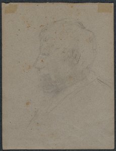 Profilbüste eines Mannes (Rückseite) von Paul Gauguin