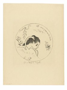 Entwurf für einen Teller (Leda), Frontispiz aus der Volpini-Suite von Paul Gauguin