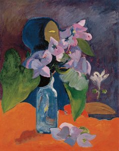 Stillleben mit Blumen und Idol von Gauguin, Paul Eugene Henri von Paul Gauguin