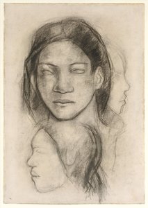 Tahitianische Gesichter (Frontalansicht und Profile) von Paul Gauguin