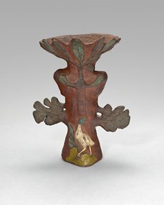 Vase in Form einer tropischen Pflanze mit Vogel und Gottheit, 1887-88 von Paul Gauguin