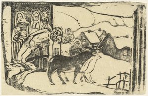 Wegkreuz in der Bretagne Le calvaire Breton von Paul Gauguin