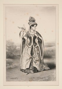 (BURGHERRIN MITTELALTER.) von Paul Gavarni