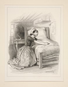 (PIERRE A LA VIERGE.) von Paul Gavarni
