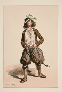 Hirte. Strohhut von Paul Gavarni