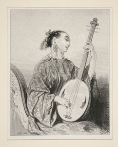 Chinesische Sängerin von Paul Gavarni