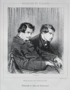 Edmond und Jules de Goncourt, 1853 von Paul Gavarni