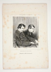 Edmond und Jules de Goncourt von Paul Gavarni