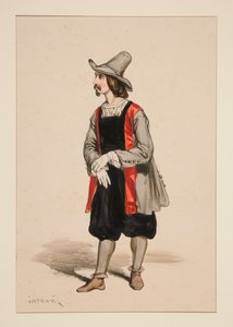 HOLLANDAIS. Wollmantel. Samthose. von Paul Gavarni
