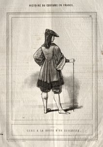 Histoire du Costume en France: Leute im Gefolge eines Herrn