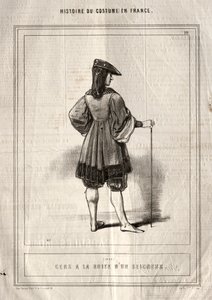 Histoire du Costume en France: Leute im Gefolge eines Herrn