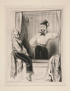 Der Vicomte Aime de Trois Etoiles und Dame Eloa de Tremblemont gehen... von Paul Gavarni