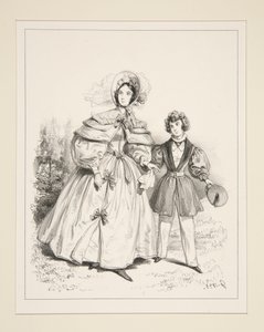 Morgennegligé. 1835. von Paul Gavarni