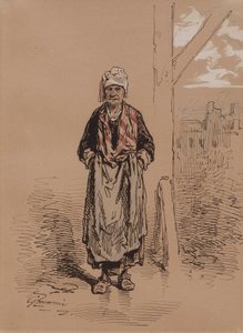 Alte Frau von Paul Gavarni