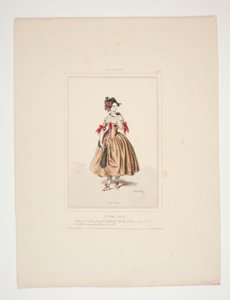 Bäuerin aus dem Baskenland. Samthut mit Chenille-Quasten. von Paul Gavarni