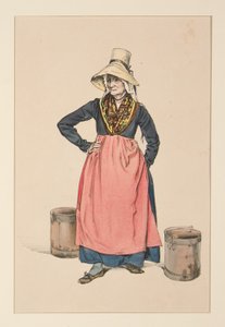 Wasserträgerin. (Auvergnatische Waschfrau) von Paul Gavarni