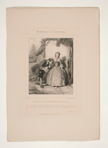 Rousseau und Mademoiselle Galley von Paul Gavarni