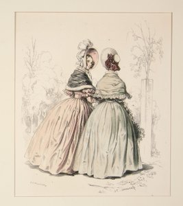 Kleid aus irischer Popeline und satinierter Levantine... von Paul Gavarni