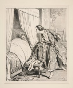 Sich im Fenster irren und bei der Tante landen von Paul Gavarni