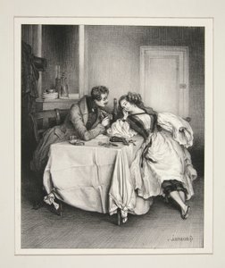 Ein Privatzimmer bei Petron von Paul Gavarni