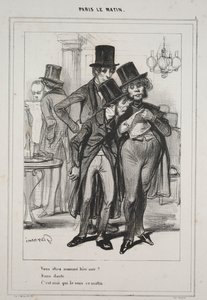 "Vous étiez nommé hier soir?..." aus der Serie Paris Le Matin von Paul Gavarni