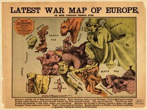 Neueste Kriegskarte von Europa: aus französischer Sicht von Paul Hadol