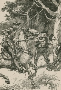 Unhöflicher Ritter, es ist eine unwürdige Tat, eine Person zu schlagen, die sich nicht verteidigen kann von Paul Hardy