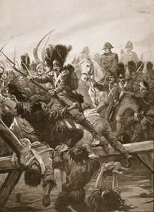 Als der Rest der Garde gesehen wurde, wie er dem Kaiser den Weg freimachte, gab es einen Ansturm, Illustration aus 