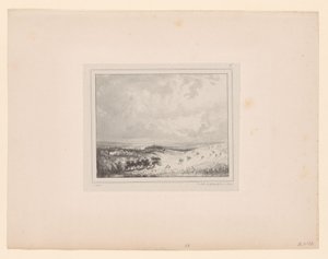 Hügellandschaft im Sonnenlicht von Paul Huet