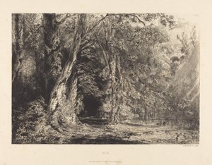 Die Île Séguin bei Hochwasser von Paul Huet