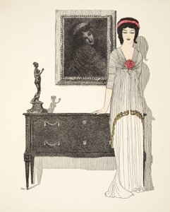 Abendkleid, aus Les Robes de Paul Poiret, veröffentlicht 1908 von Paul Iribe
