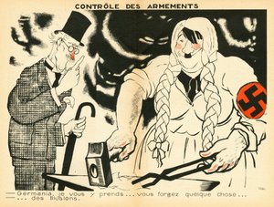 Der Temoin, satirisch in Farben von Paul Iribe